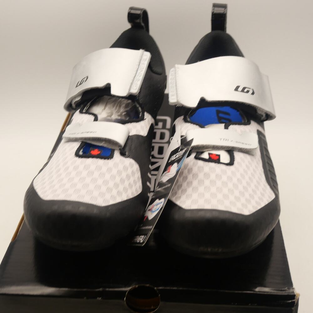 NEW Louis Garneau Men's 11.5 Tri X-Speed XZ Cycling Shoes EU 46 Black White